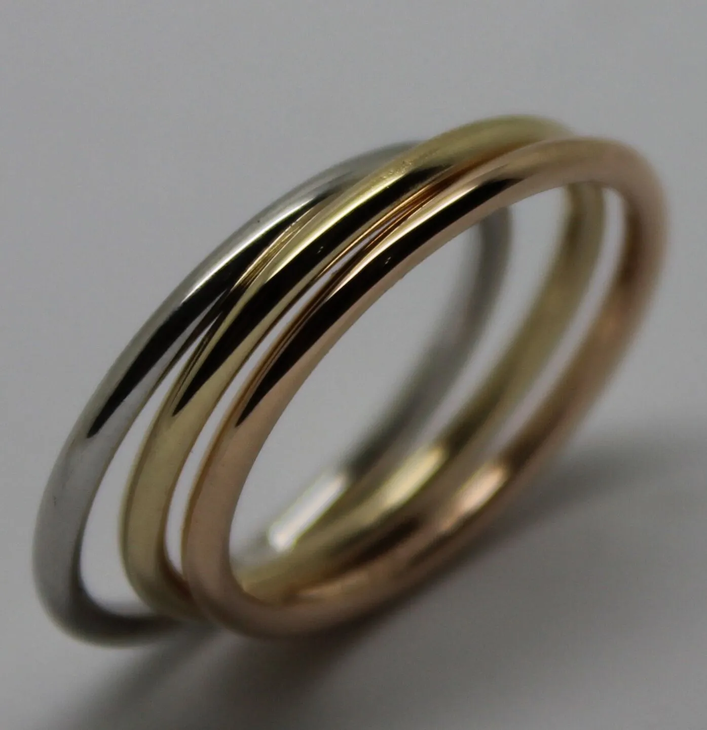 Kaedesigns, Genuine Solid Stackable Rings 9ct Yellow, White And Rose Gold Bands