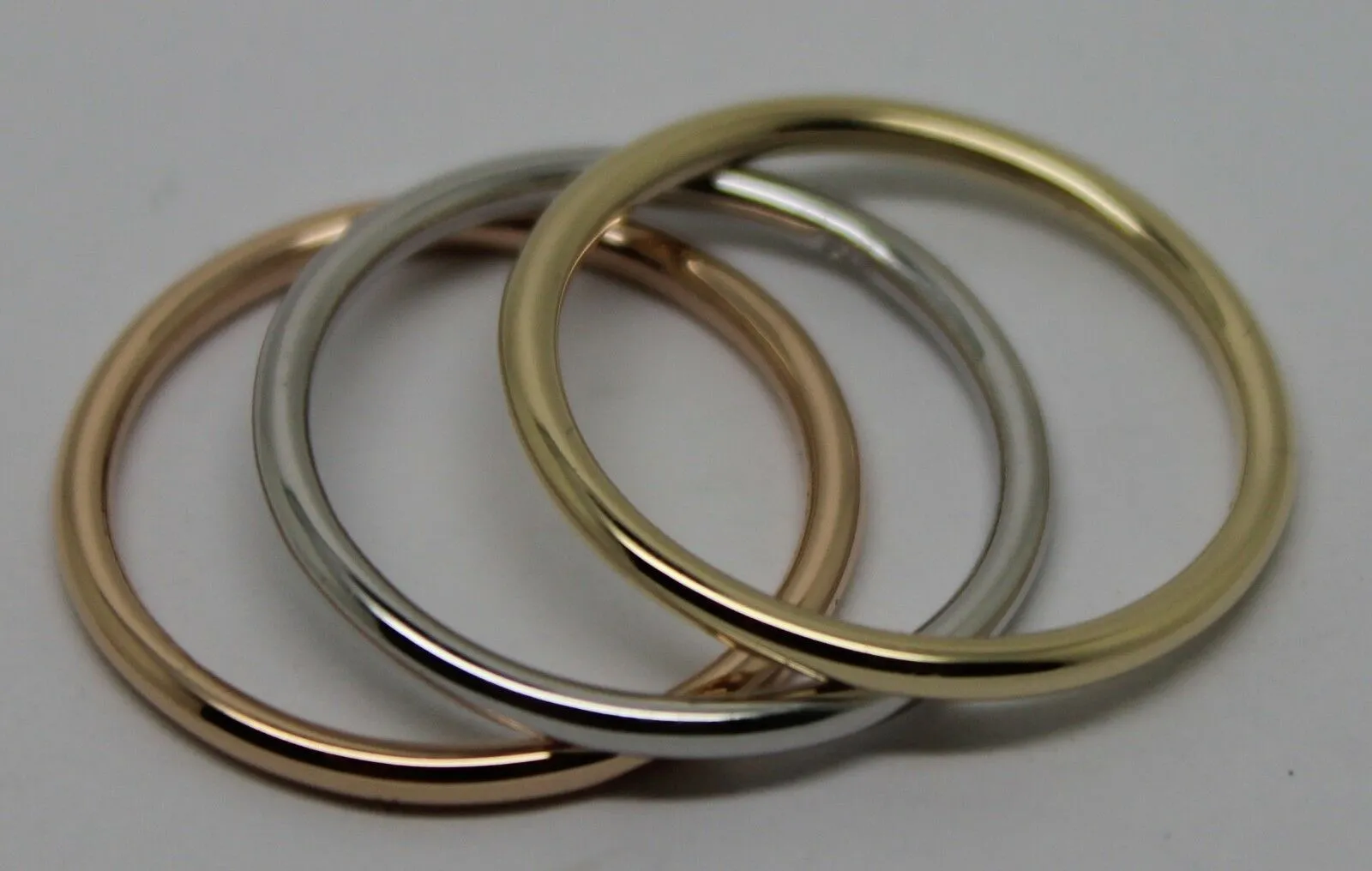 Kaedesigns, Genuine Solid Stackable Rings 9ct Yellow, White And Rose Gold Bands