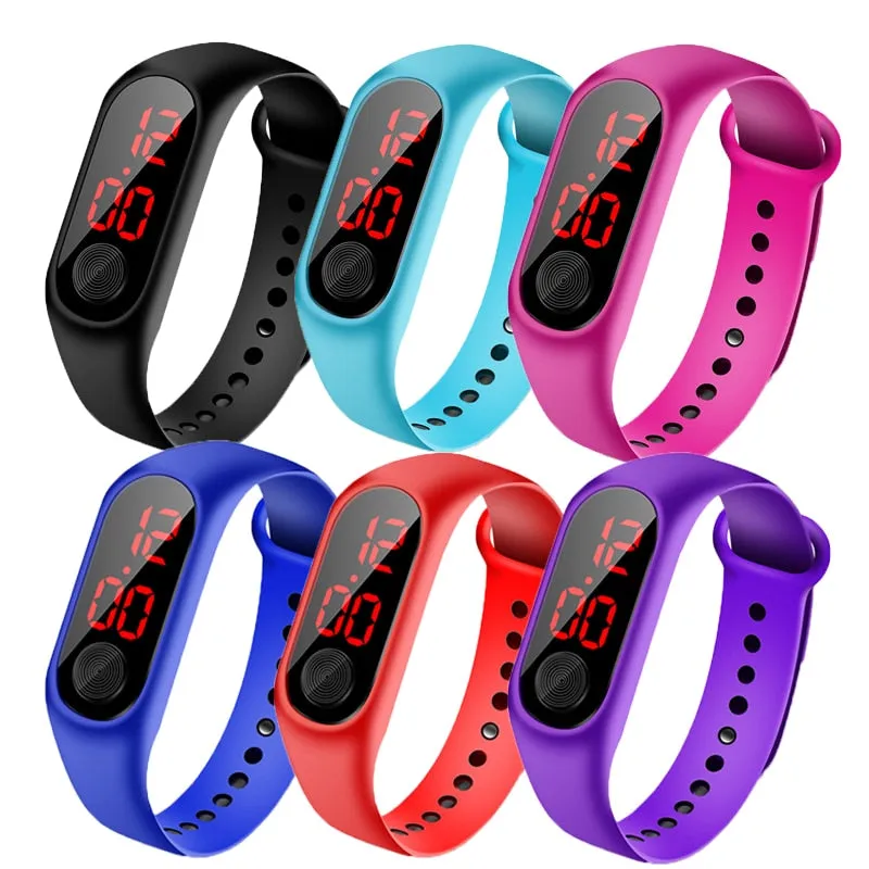 Led Outdoor Sport Digital Waterproof Clock For Boys Girls