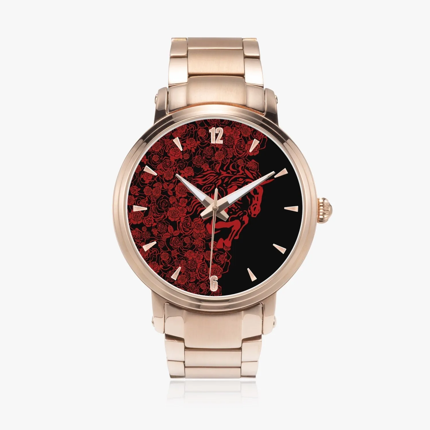 Lee EXCELLENT Stainless Steel Strap Automatic Watch [Mens] - Red Roses