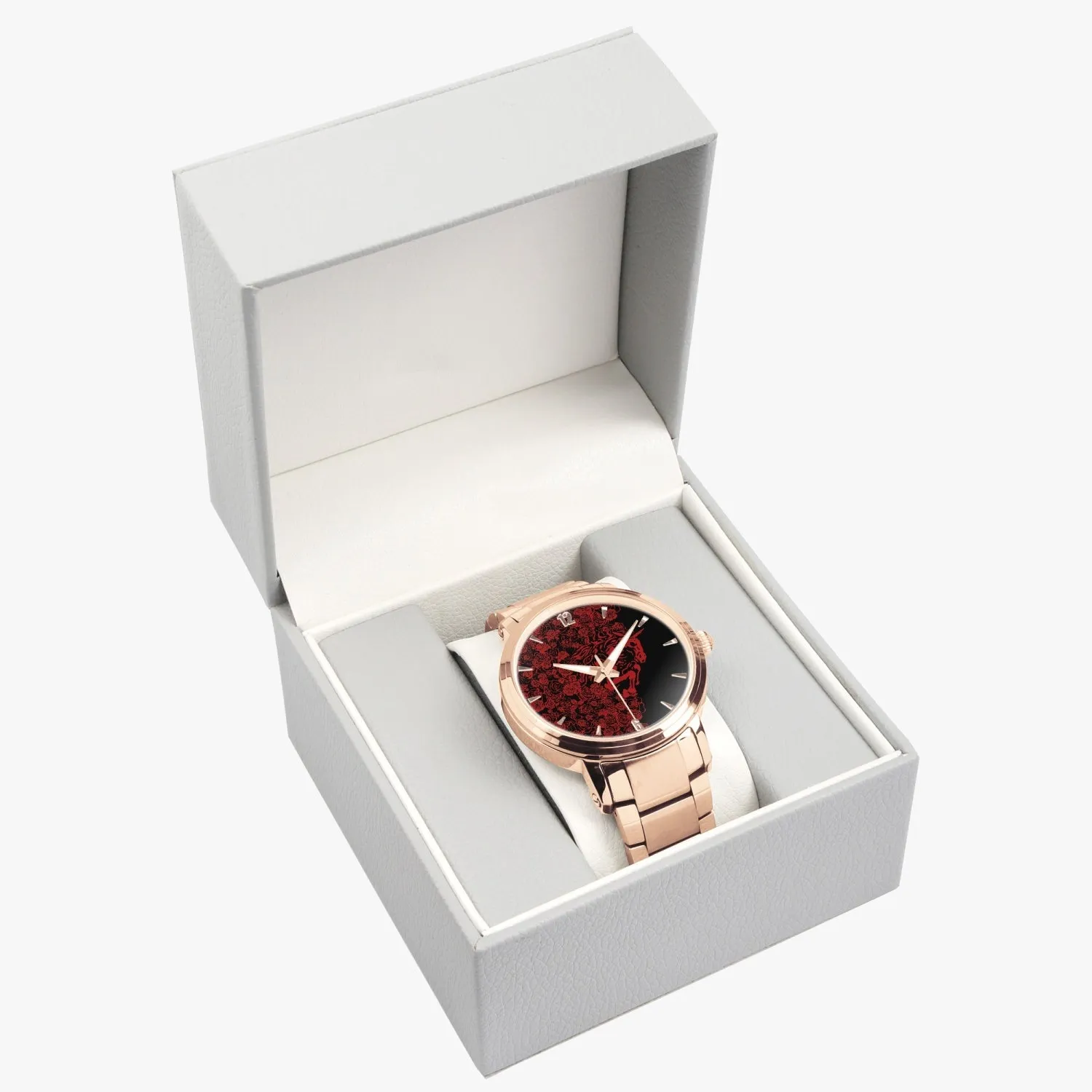 Lee EXCELLENT Stainless Steel Strap Automatic Watch [Mens] - Red Roses