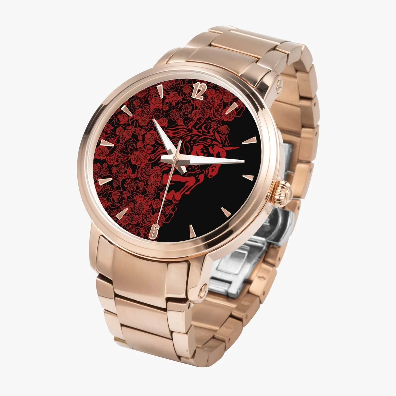 Lee EXCELLENT Stainless Steel Strap Automatic Watch [Mens] - Red Roses