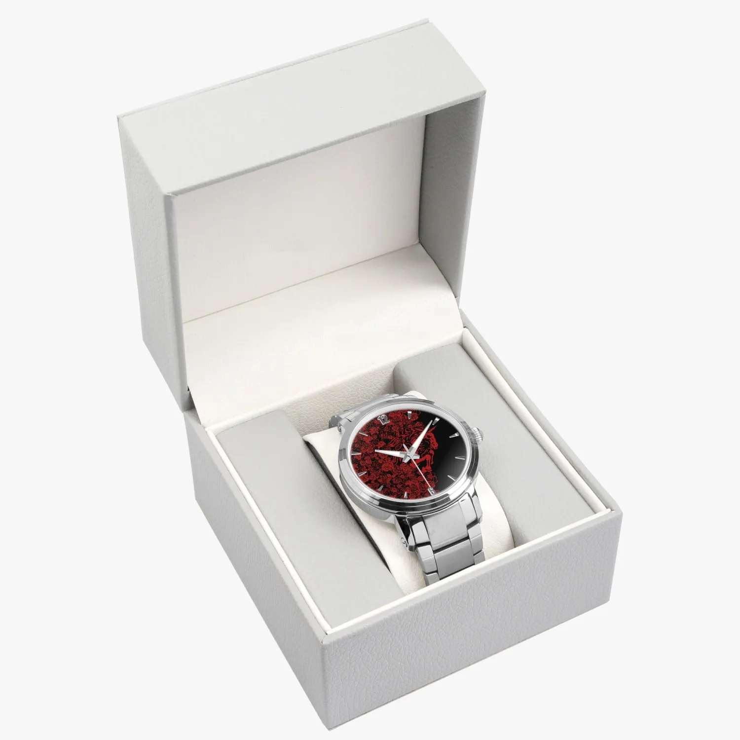 Lee EXCELLENT Stainless Steel Strap Automatic Watch [Mens] - Red Roses