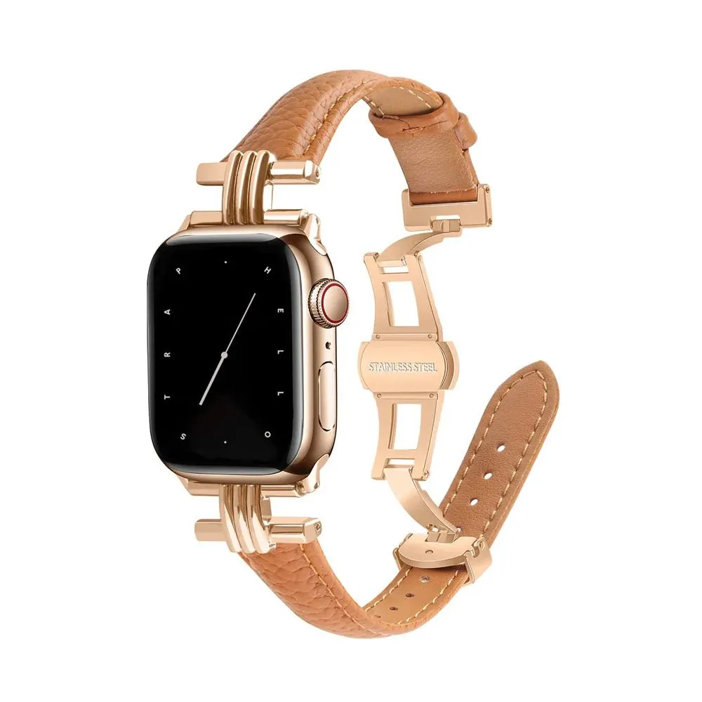 Luna Luxe Genuine Leather Apple Watch Band for Women