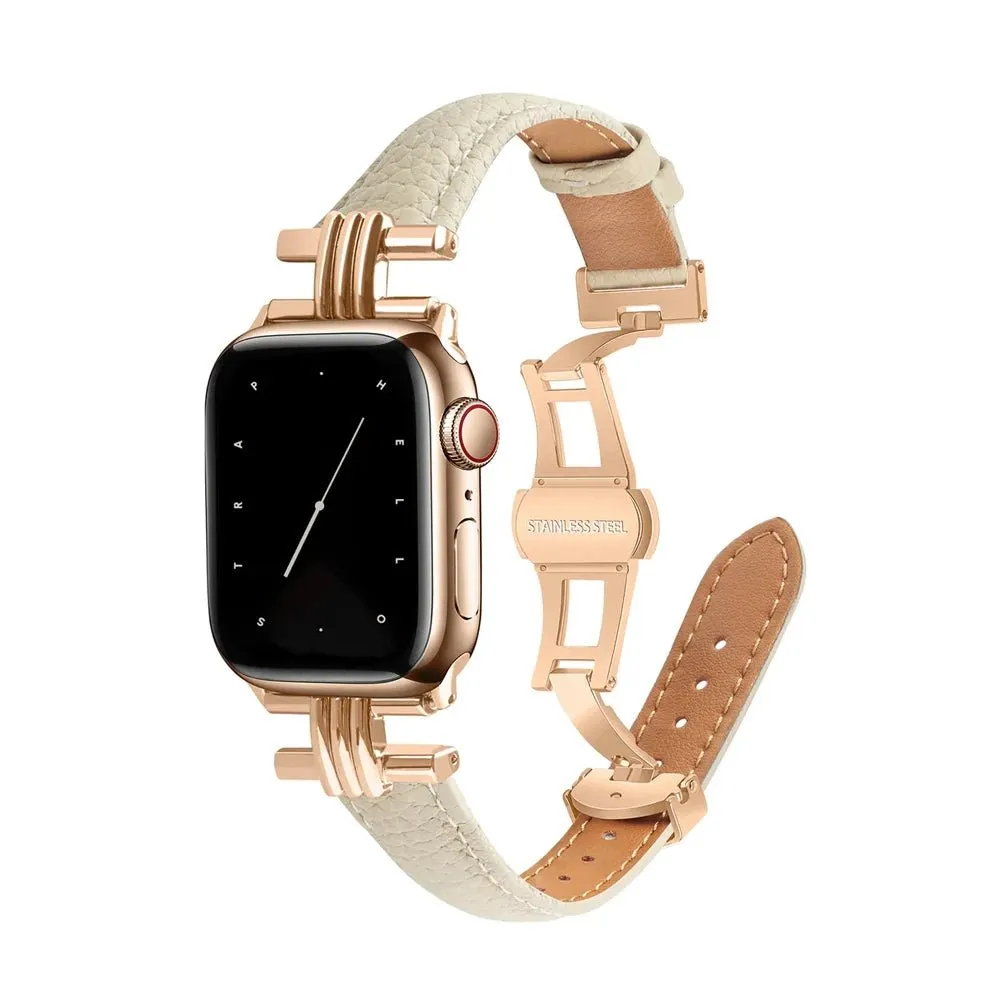 Luna Luxe Genuine Leather Apple Watch Band for Women