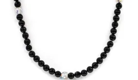 Luxury Swarovski Crystal and Black Tourmaline Necklace