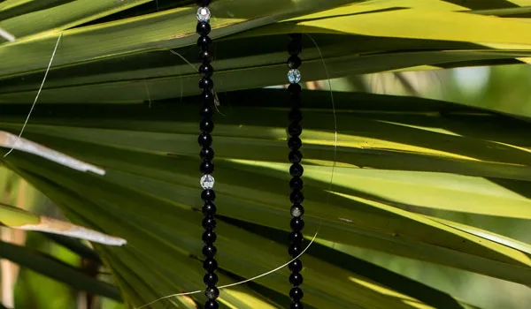 Luxury Swarovski Crystal and Black Tourmaline Necklace