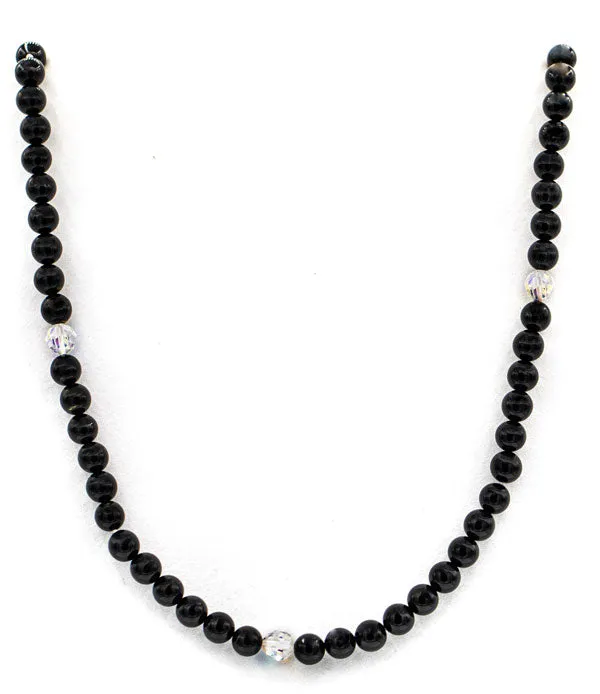 Luxury Swarovski Crystal and Black Tourmaline Necklace