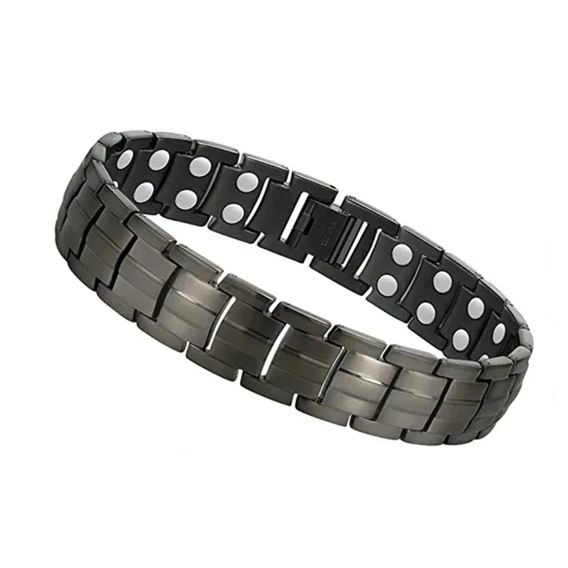 Magnetic Health Carbon Steel Bracelet for Men Carbon Fiber Germanium Magnetic Bangles Health Care Arthritis Pain Relief Jewelry