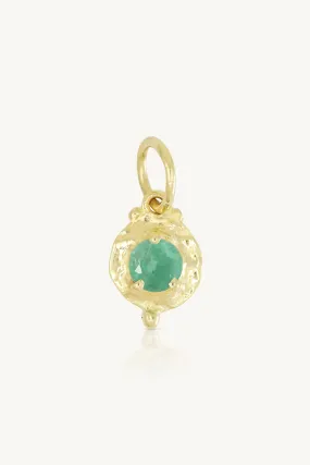 May Emerald Gold Birthstone Necklace Charm