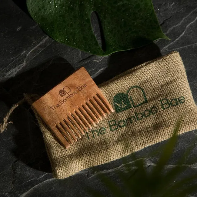 Mini Neem Comb For Detangling & Hair Growth |Handmade Pocket Comb