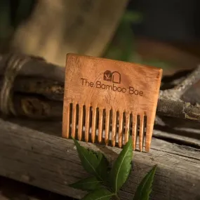 Mini Neem Comb For Detangling & Hair Growth |Handmade Pocket Comb