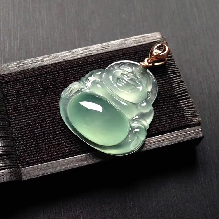 Natural Jade Pendant Jadeite Buddha Pendant PT538