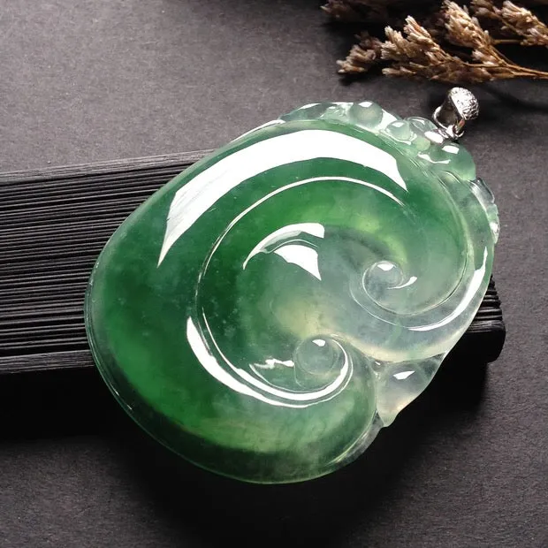 Natural Jade Pendant Jadeite Ruyi Pendant PT244