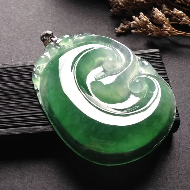 Natural Jade Pendant Jadeite Ruyi Pendant PT244