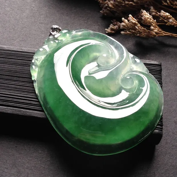 Natural Jade Pendant Jadeite Ruyi Pendant PT244