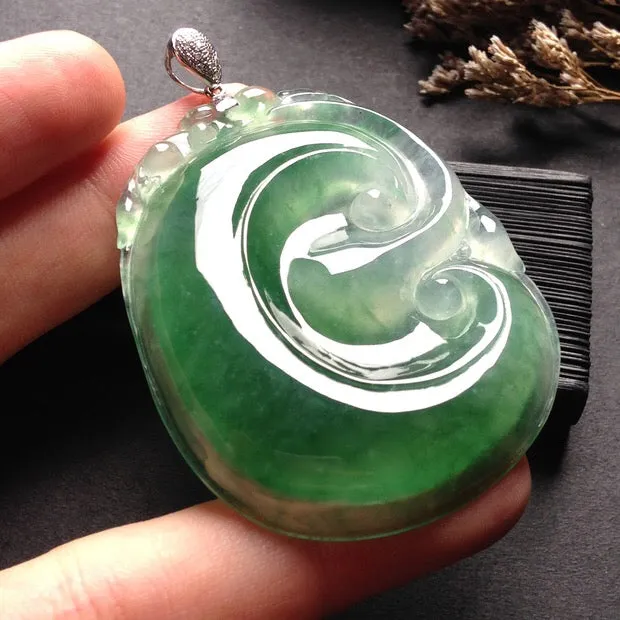 Natural Jade Pendant Jadeite Ruyi Pendant PT244