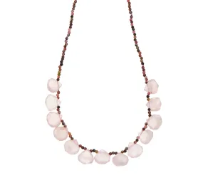 Nava Zahavi Delicate Rose Quarz and Agat Necklace