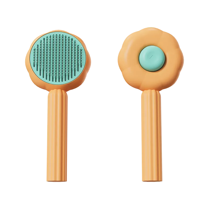 New Sunflower Pet Comb Cat Comb Pet Brush Pet Self-Cleaning Needle Comb Pet Hair Remover Pet Comb