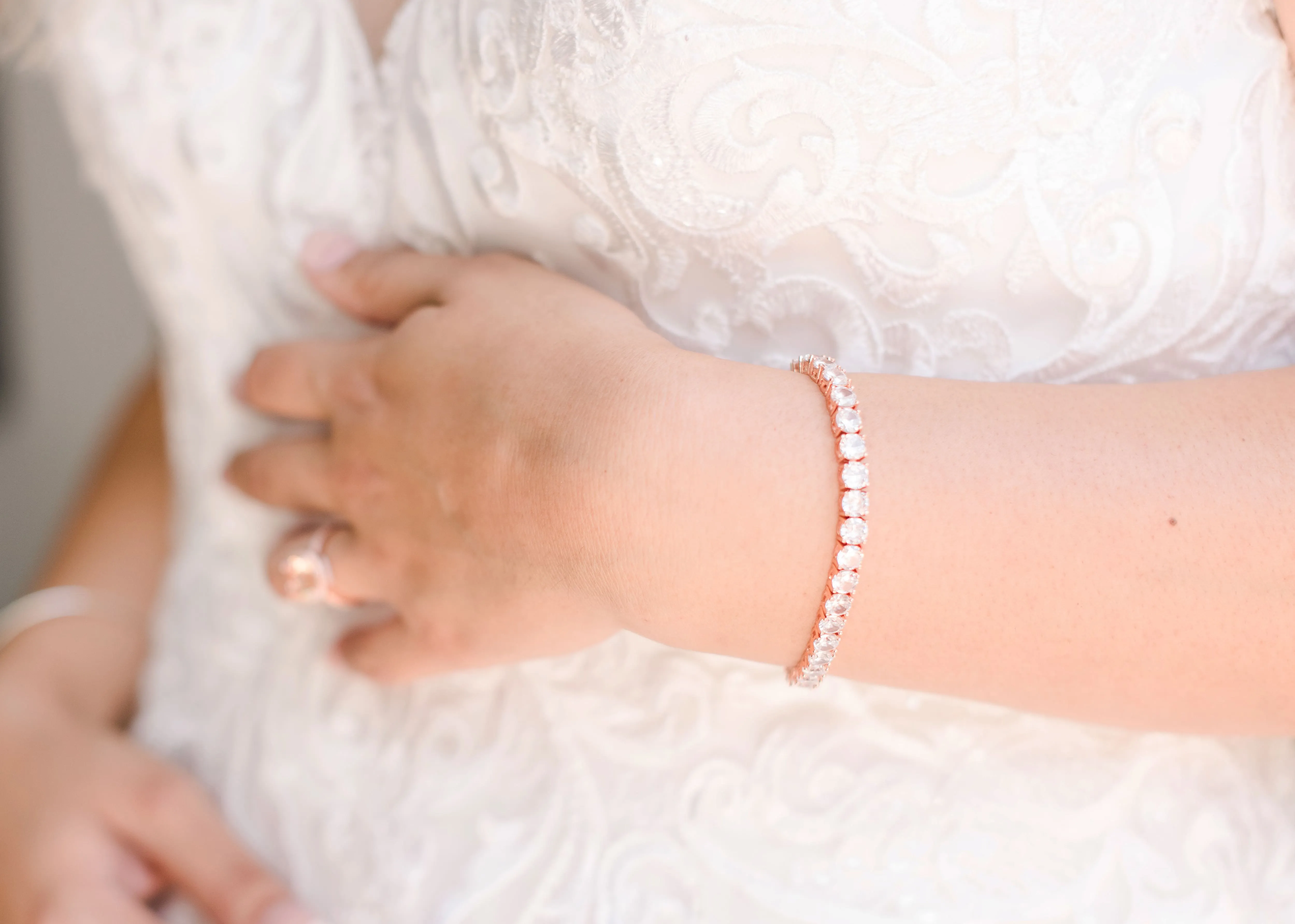 Non Adjustable Wedding Tennis Bracelet