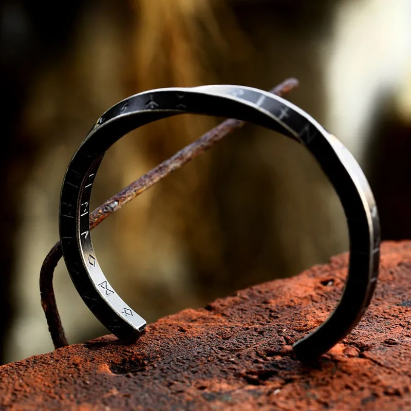 Nordic Viking-Inspired Stainless Steel Men's Retro Bracelet