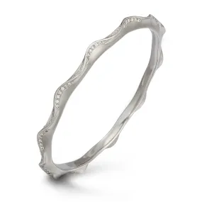 On the Edge Diamond and White Gold Bracelet