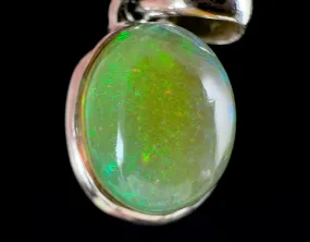 OPAL Pendant - Pinfire, Sterling Silver - Birthstone Jewelry, Opal Cabochon Necklace, Welo Opal, 54380