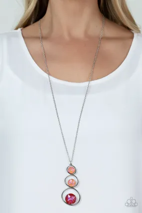 Open Door Jewelry - Celestial Courtier - Orange Necklace - Paparazzi Accessories