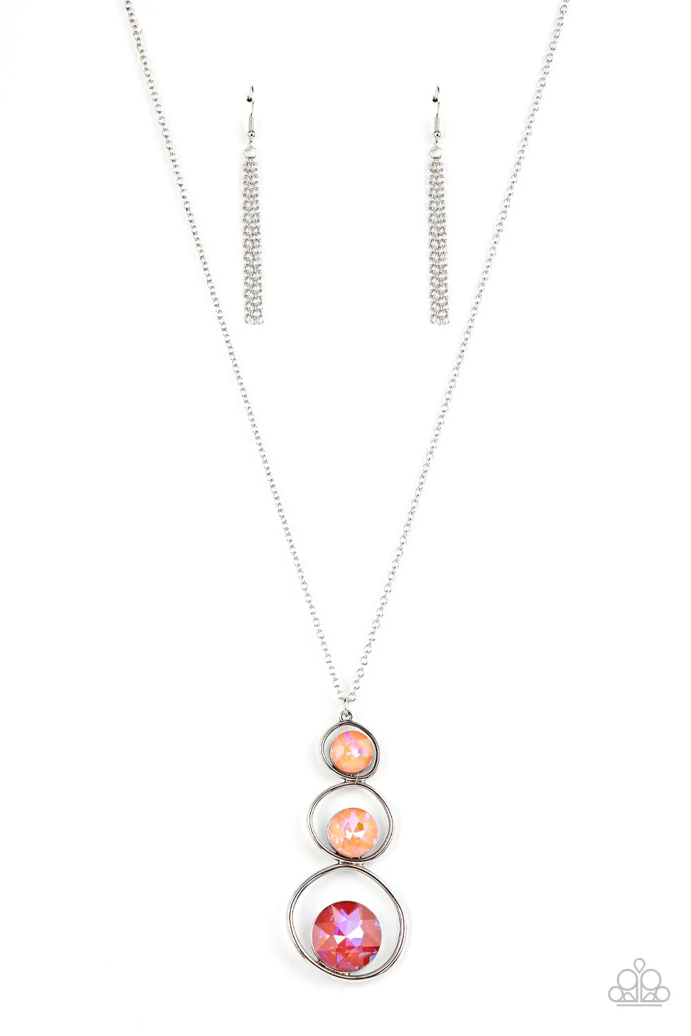 Open Door Jewelry - Celestial Courtier - Orange Necklace - Paparazzi Accessories