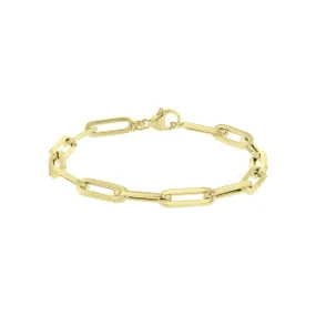 Paris Gold Paper Clip Chain Link Bracelet - 5.3mm