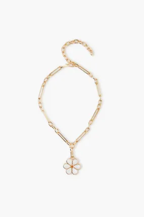 Pearl Fleur Medallion Necklace