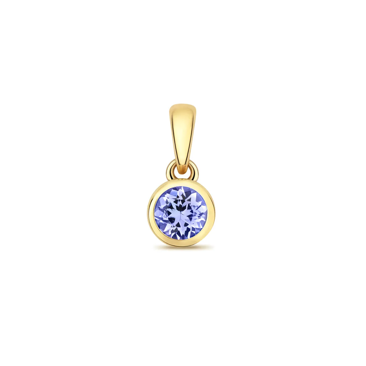 Personalised Birthstone Rubover Pendant | 9K Yellow Gold