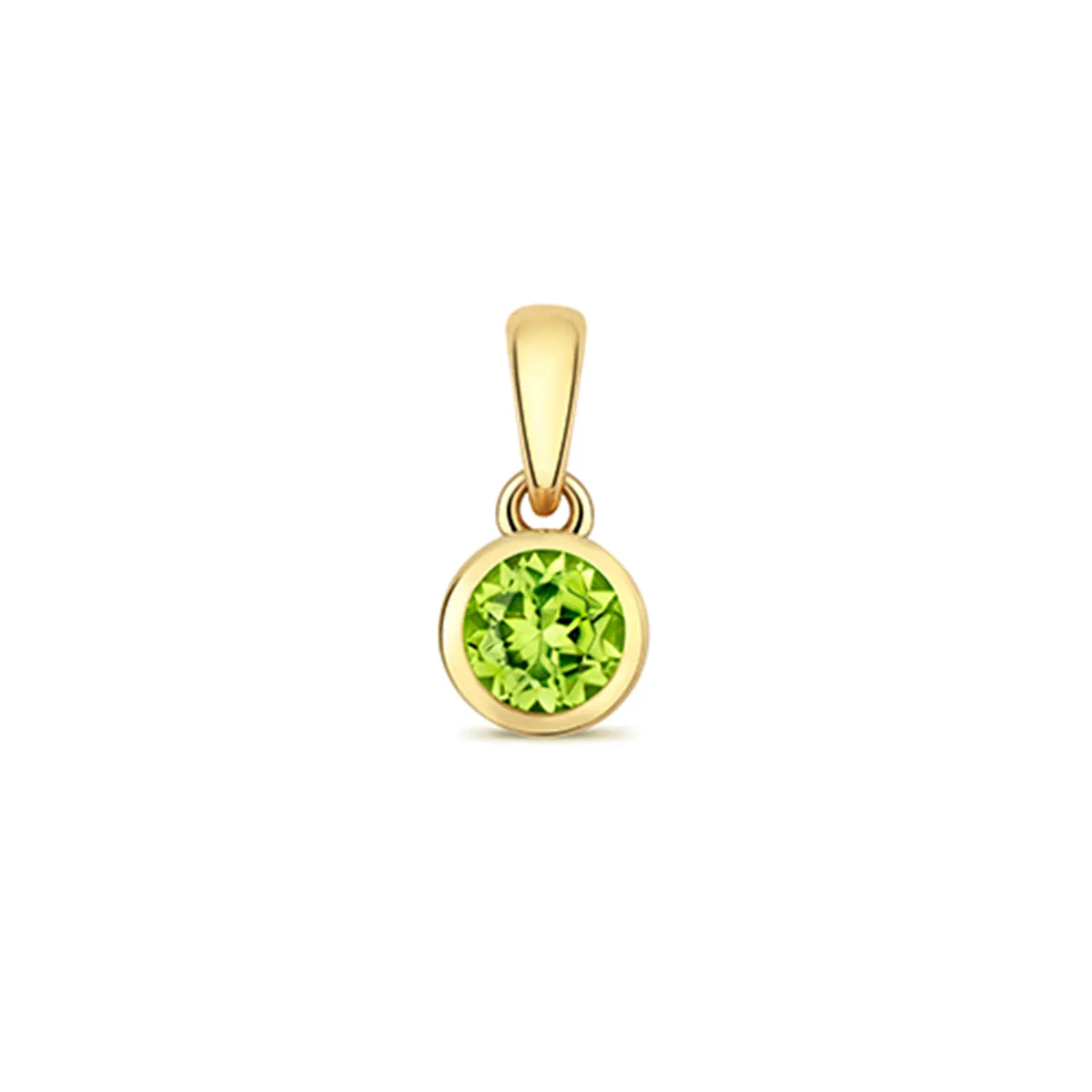 Personalised Birthstone Rubover Pendant | 9K Yellow Gold