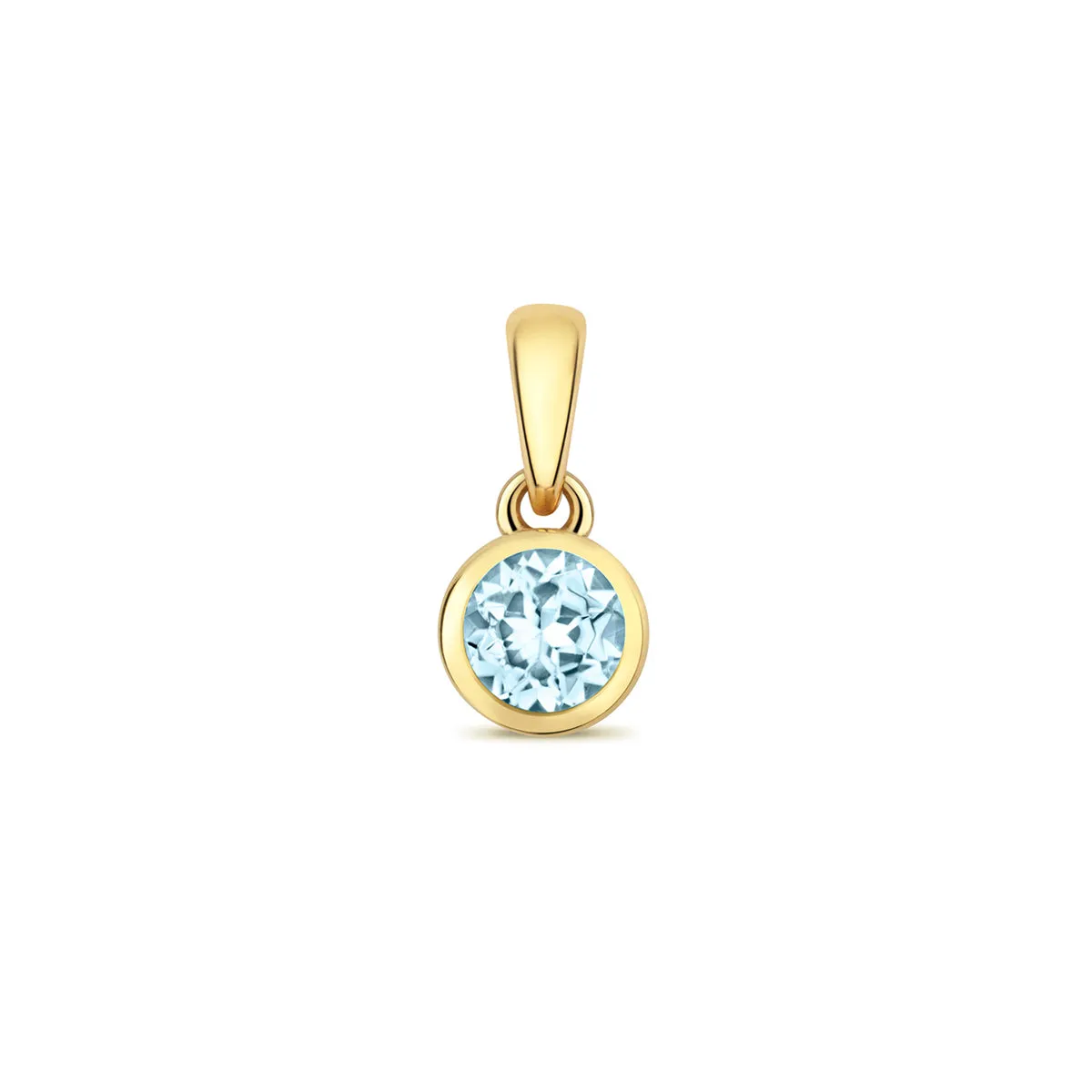 Personalised Birthstone Rubover Pendant | 9K Yellow Gold