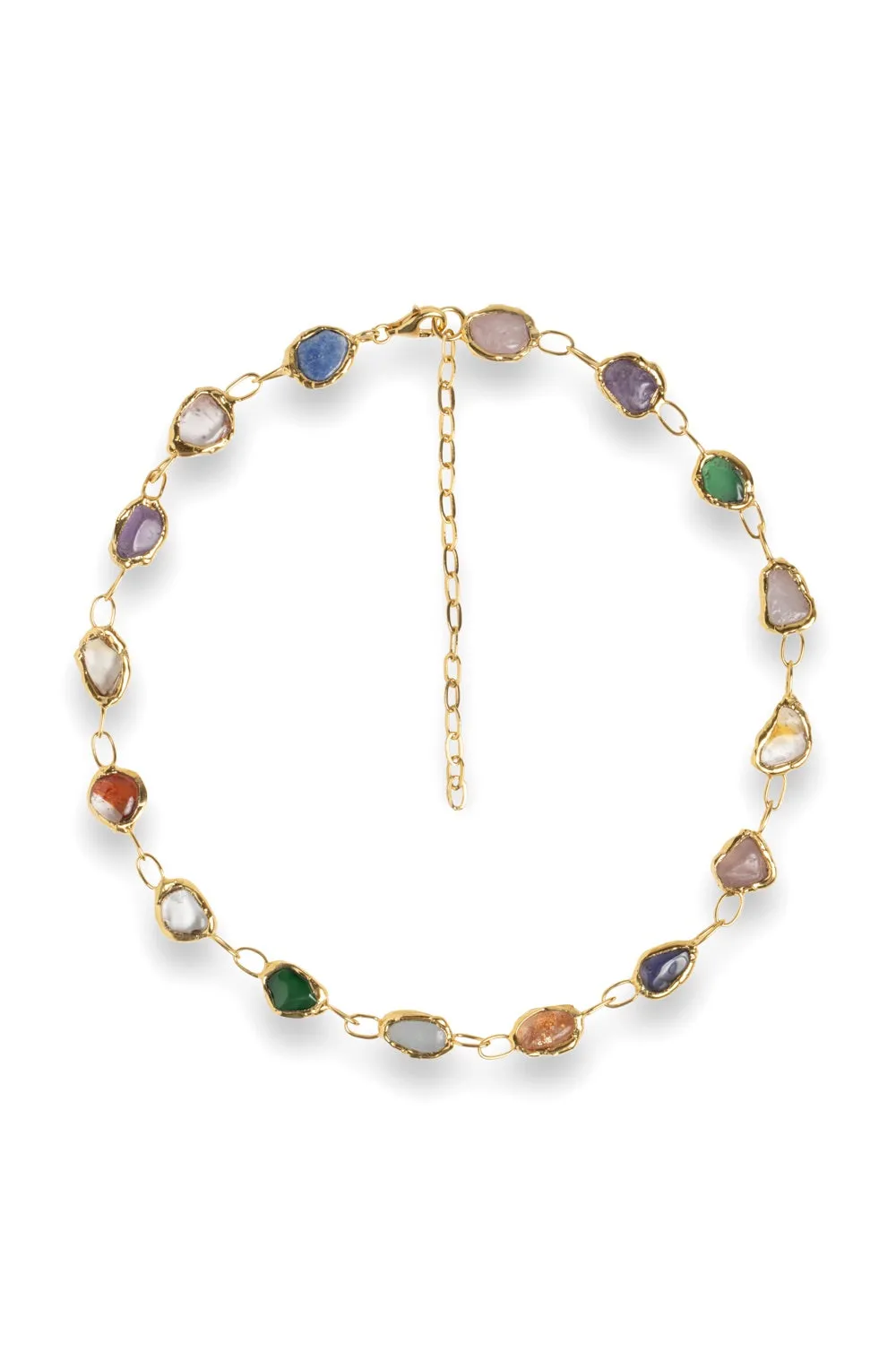 Rainbow Necklace in Gold