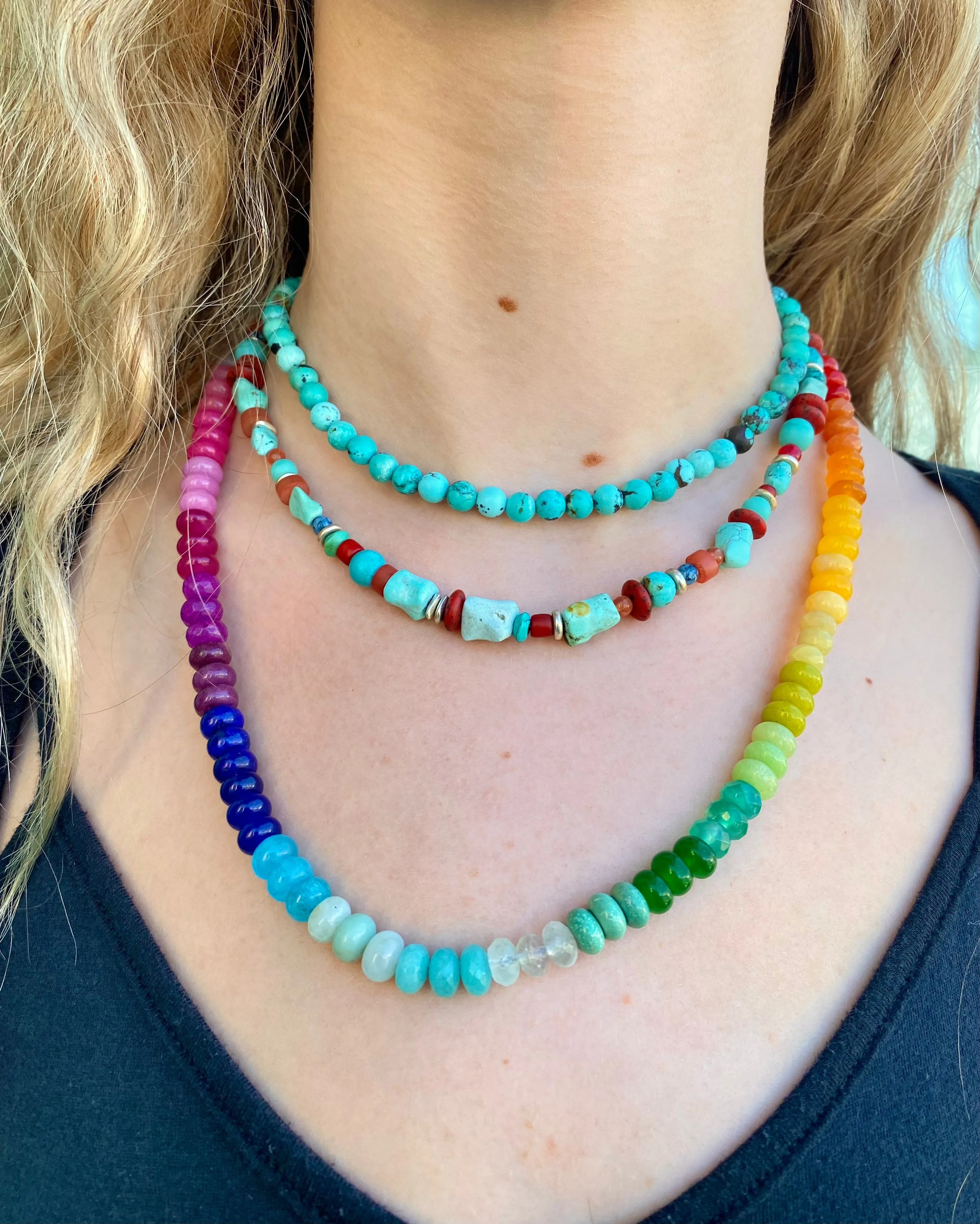 Rainbow Stone Necklace or Kit