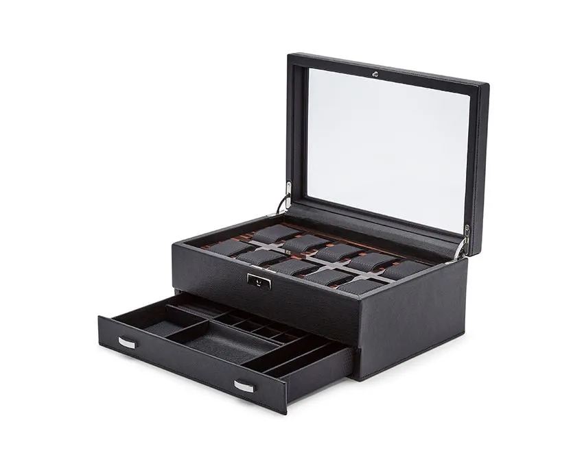 Roadster 10 Piece Watch Box w/ Drawer