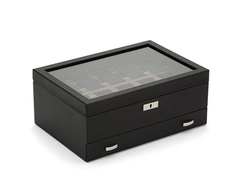 Roadster 10 Piece Watch Box w/ Drawer