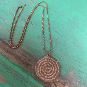 Rose Gold Ava Maria Prayer Necklace