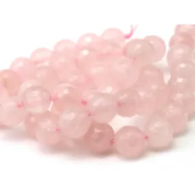 Rose Quartz Faceted Rounds 8mm