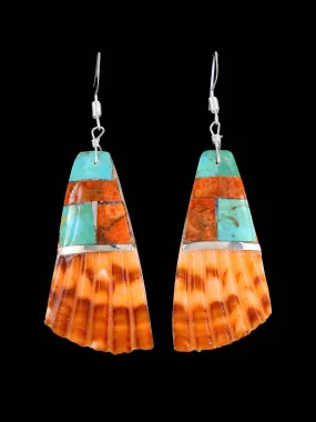 Santo Domingo Mosaic Dangle Shell Earrings