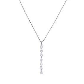 Seven Stones Sparkling Drop Pendant