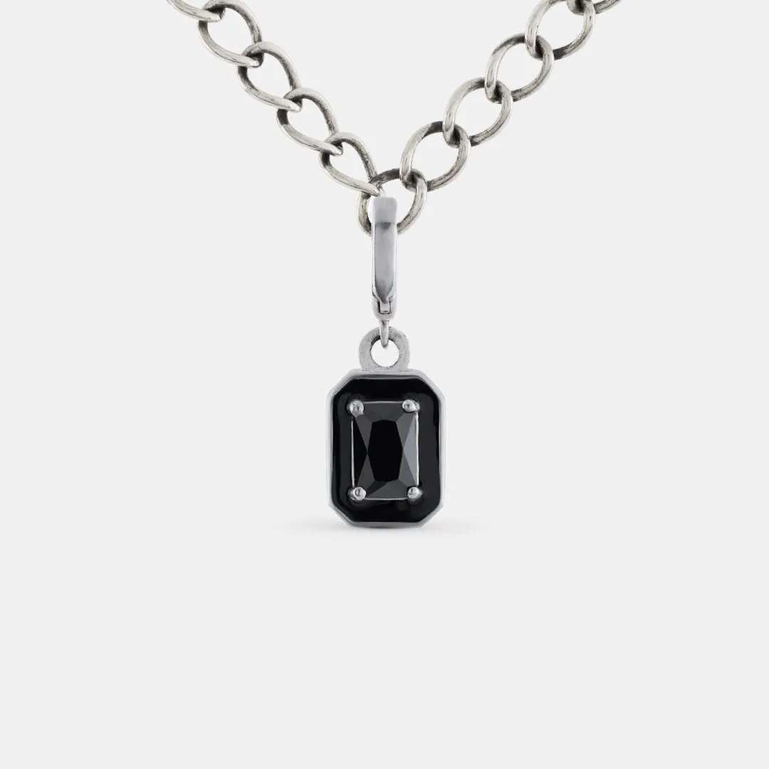 Silver Black Blush Pendant