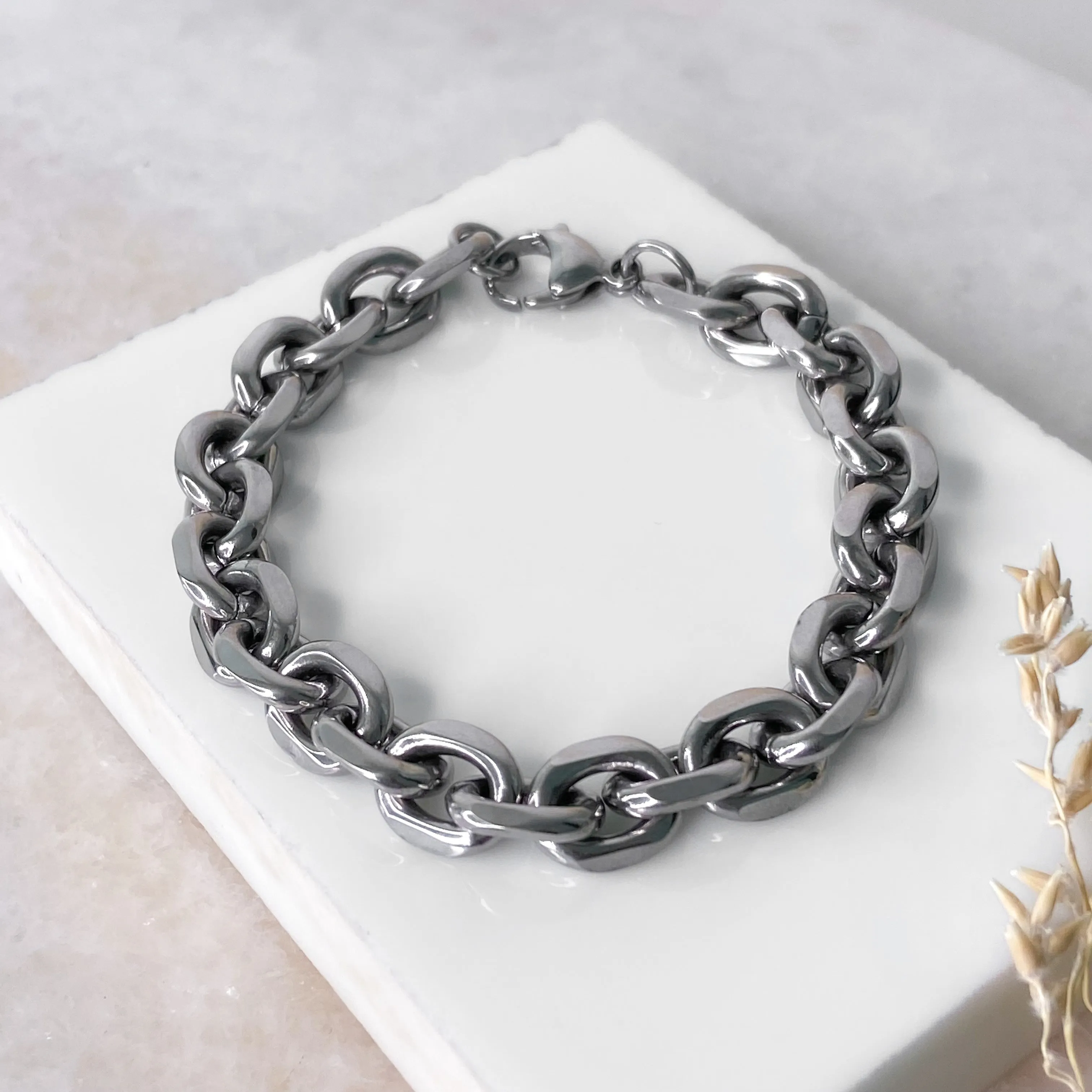 Silver Rolo Men Bracelet