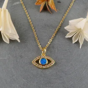 Sparkly Opal Eye Necklace