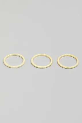 Stackable 3 Ring Set in Gold