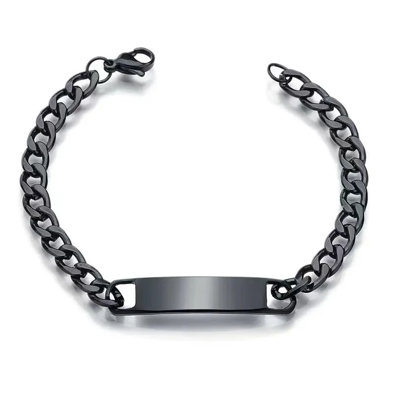 Stainless Steel Men's Bracelet Exquisite Curved Brand