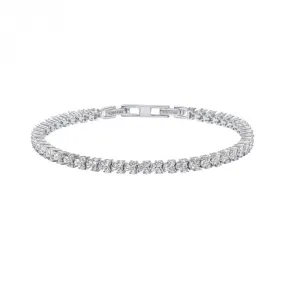 Sterling Silver Clear Cubic Zirconia Bracelet B5475