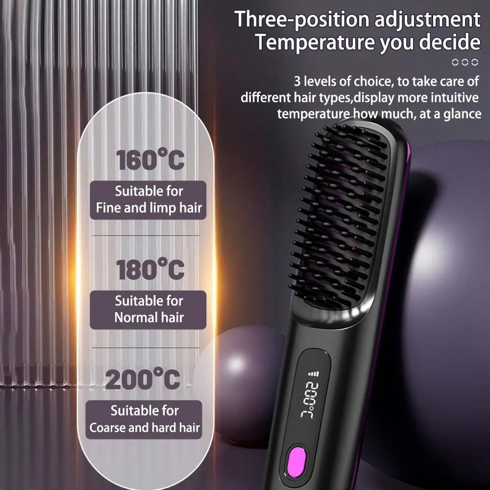 Straightening Brush Experience the Freedom to Style your Hair Anywhere