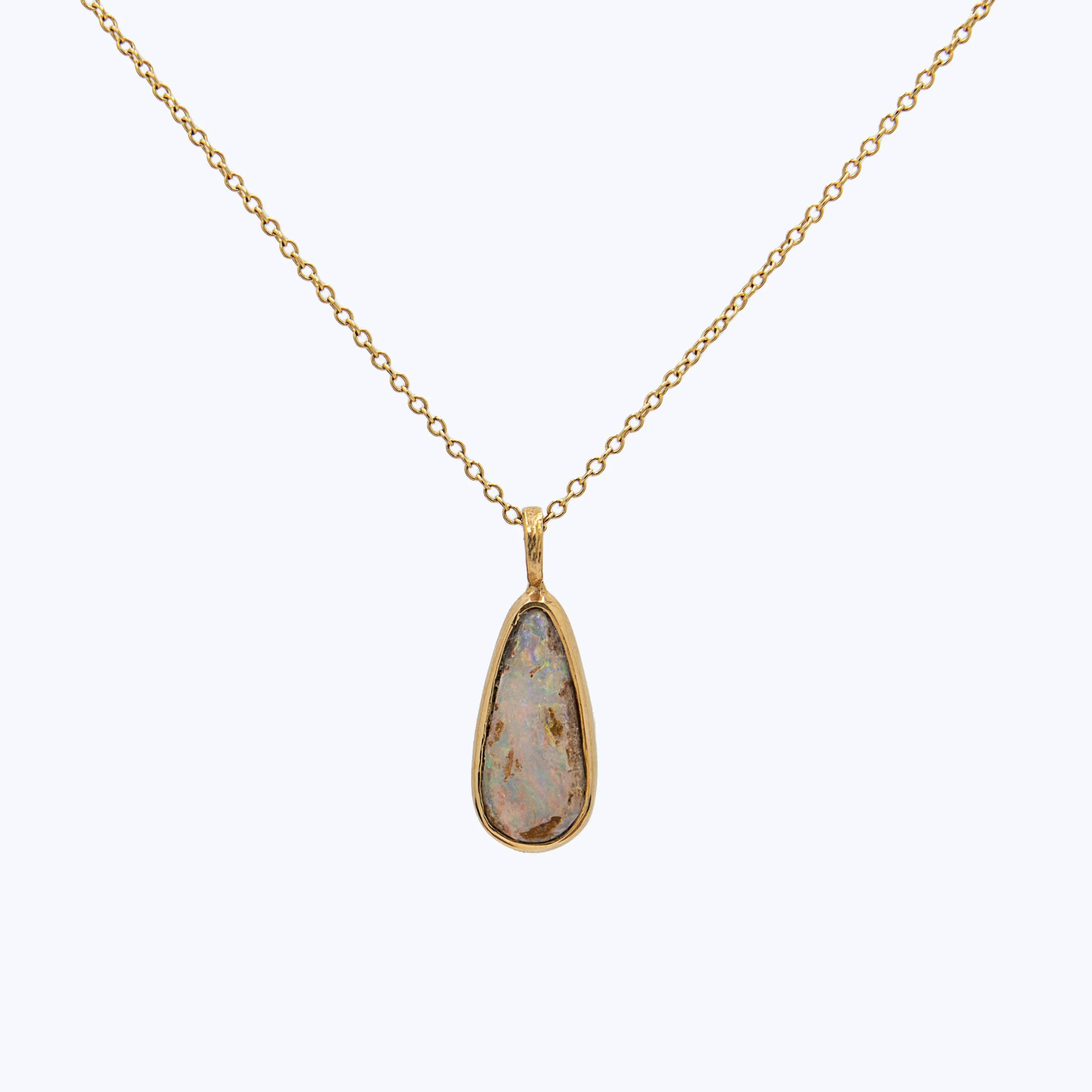 Teardrop Opal Pendant Necklace